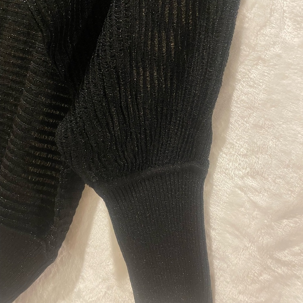 BCBGMAXAZRIA Black Ribbed Sweater (1) - Picture 7 of 8